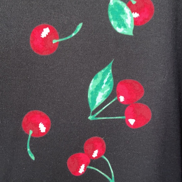 LuLaRoe Black Tunic with Fun Cherry Pattern. Size 3XL. EUC. - Picture 2 of 4